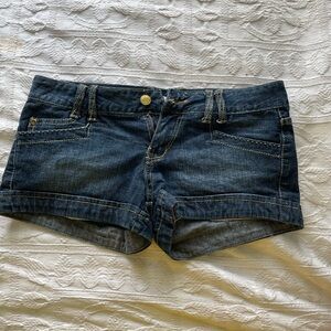 Vintage Wet Seal Dark Blue Denim Shorts